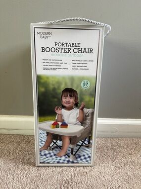 Modern Baby Portable Booster Chair - Gray/White